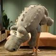 thumbnail image 2 of Juguetes de peluche de cocodrilo de 60-150 cm, animal de peluche realista, cojín de almohada relleno de cocodrilo suave para niñas, regalo para niños, 2 of 5