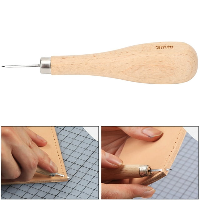POCREATION Leather Awl, Easy To Carry Leather Punch, Lightweight Crafts Making Leather Craft Works For DIY Leather Craft