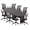10 ft. Espresso, variant on GOF 6 ft. Walnut Conference Table with 4 Ergonomic Chairs(G10705B) Modern Office Desk Set