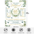 thumbnail image 3 of LHSHID 65th Birthday Gifts for Women Men Turning 65 Year Old Bday Gift Blanket Idea Birthday Blanket Gift for Mom Dad Grandma 65th Birthday Blanket Decorations 40"x50", 3 of 7