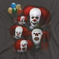 thumbnail image 2 of It 1990 Many Faces of Pennywise Women's T Shirt, Charcoal, Medium, 2 of 6