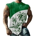 thumbnail image 2 of COSFO Mens Compression Tank Top Muscle Athletic Green Running Shirt Sleeveless Round Neck Tank Tops Sleeveless T Shirts for Men, 2 of 7