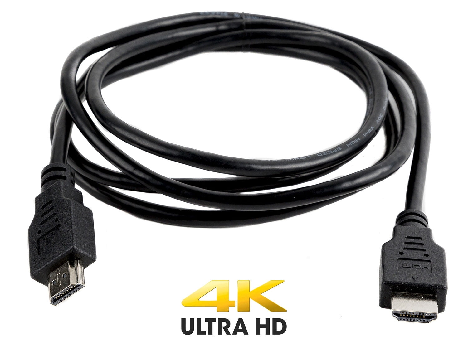 Lot of 100 Digital High-Speed 1.4 HDMI Cables 4K/30Hz 10.2Gbps PVC 2160p Universal Wire Black Cord by SatelliteSale 6 feet