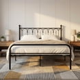 thumbnail image 2 of edx Full Size Classic Metal Platform Bed Frame with Headboard, Heavy-Duty Steel,  Under-Bed Storage, No Box Spring Needed, 2 of 7