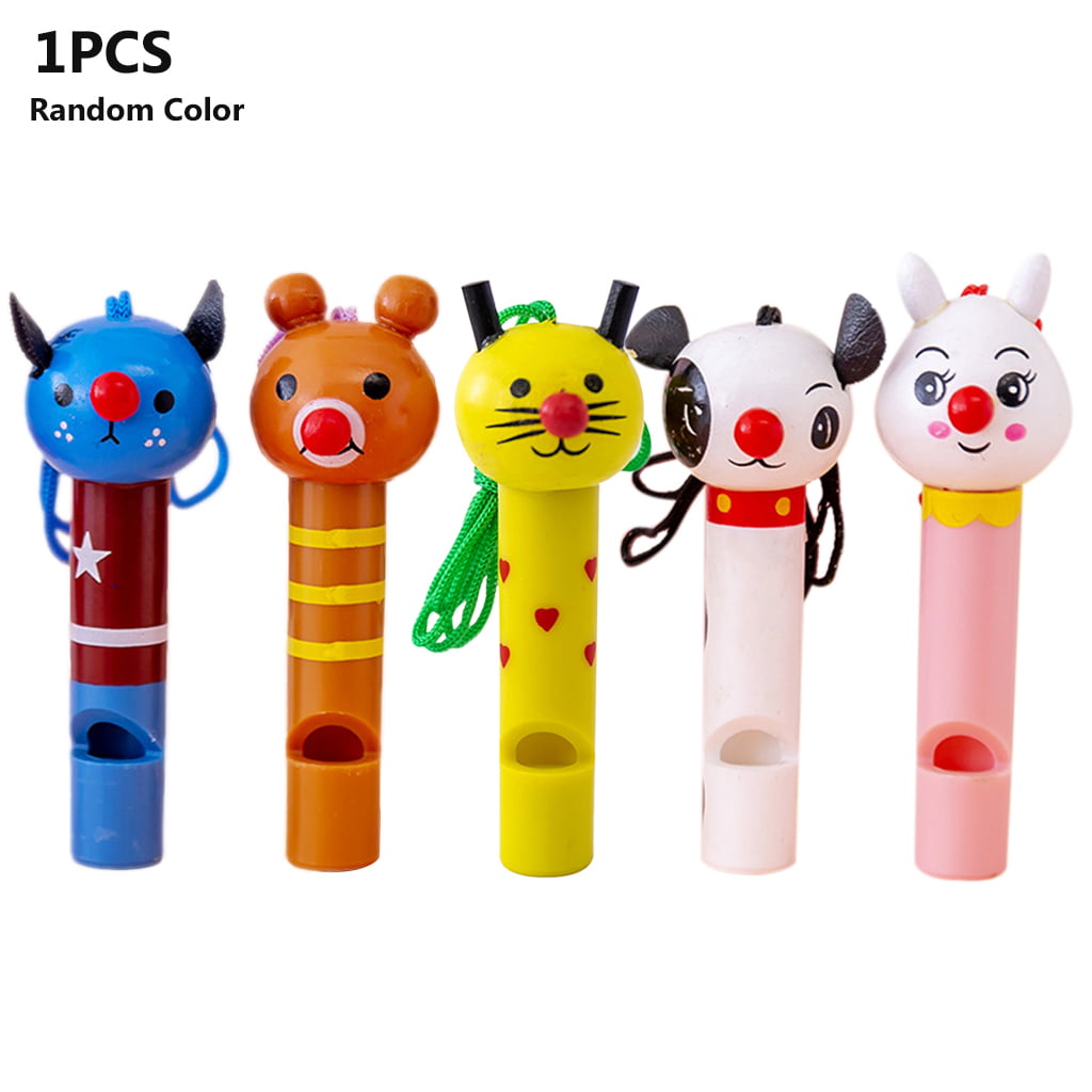 BOOMTB Cartoon Animal Whistle Random Color Delivery Colorful Wooden Whistle  Pleasant Sound Whistling for Referee Students Gift 