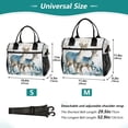 thumbnail image 2 of Large Insulated Lunch Bags for Women Men Leakproof Thermal Meal Lunch Tote Bag for Office Work Picnic Travel Beautiful Watercolor Deer 12L, 2 of 6