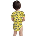 thumbnail image 3 of Yiaed Honeybee Print Infant Climbing Short Sleeve Onesie One-Piece Baby Bodysuit Clothes 0-12 Months -12 Months, 3 of 6