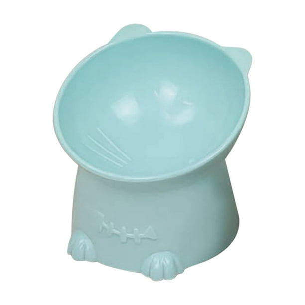 Comederos elevados para gatos de interior, extra anchos e inclinados 15°. Ideal para gatitos, gatos y perros pequeños. Alimento apto para bigotes, antivómitos y protector de la columna vertebral. Azu