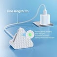 thumbnail image 5 of Protable Charging Station for Meta Wayfare/Skyler/Headliner, Travel Charging Dock with Cable and Charging Adapter, White, 5 of 7