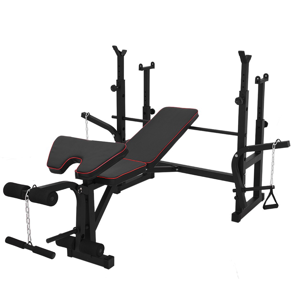 Details about Weightlifting Bed Barbell Rack Multifunctional Fitness