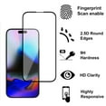 thumbnail image 3 of CoverON 2pcs Pack For Apple iPhone 16 Plus / iPhone 16+ Screen Protector Ceramic HD Film Fingerprint ID Sensor Scan Compatible [Case Friendly] Scratch Resistant, 3 of 10