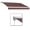Burgundy & Tan, variant on 12 ft. Maui Manual Retractable Awning, Oatmeal Spec - 120 in.