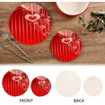 thumbnail image 3 of SKYSONIC Valentine Heart Bauble Pot Holders Trivets, 2 Pcs Heat Resistant Trivets, Cotton Thread Weave Mats for Hot Pads Pans Pot Bowl Teapot for Kitchen Decor, 3 of 7