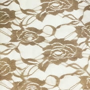 Rose Lace Ivory Fabric, per Yard