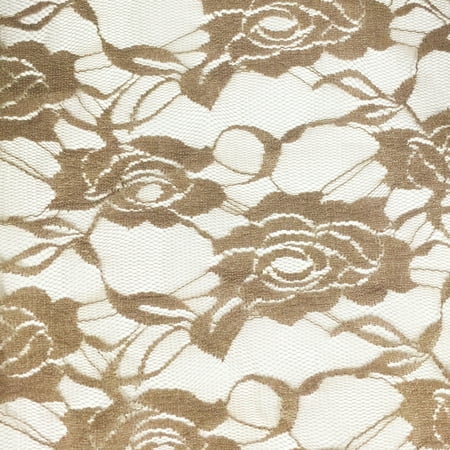 Rose Lace Ivory Fabric, per Yard