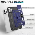 thumbnail image 5 of for iPhone 11 Pro Max Case , Heavy Duty Shockproof with 360° Rotation Metal Kickstand [Military Grade] Protective Case for iPhone 11 Pro Max, Blue, 5 of 8