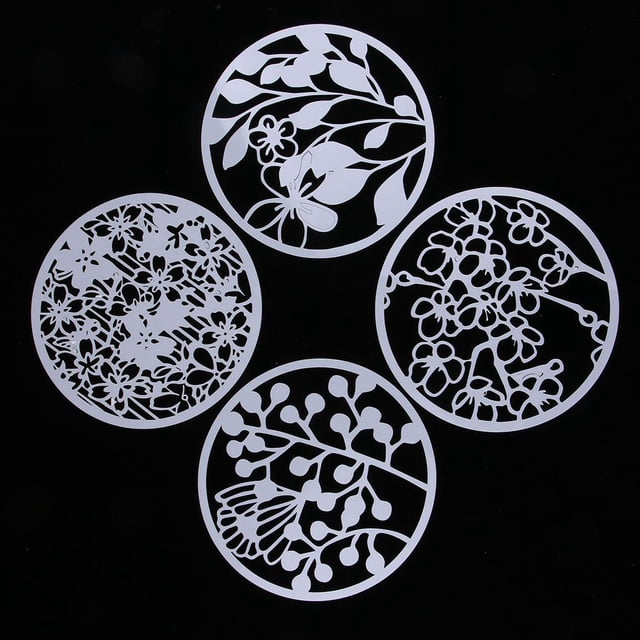 8 Piezas Ventana Decoración para hogar Flor fotografía DIY Herramientas Álbum Decoración Herramientas Stencil Pntil De Pintura 165mm BLESIY Plantilla de dibujo artes de papel