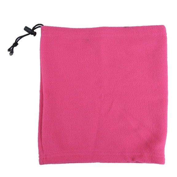 Polar Fleece Neck Scarf Winter Thick Cycling Bandana Women Men Face Neck Warmer Multifunction Cover Hat Tube Scarves Buffs Masks (rose red,One Size)