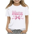 thumbnail image 2 of MKOSPLRT Cute Mama Shirts for Girl Short Sleeve Mother's Day T Shirts Crew Neck Funny Mama Letter Print Tees Loose Fit Tops 2-14 Years, 2 of 7