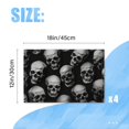 thumbnail image 2 of BaHomeck placemats Set of 4 Skulls Arranged In Eerie Cotton Linen rectangle Placemats for Kitchen Dining Table Indoor,Outdoor,18*12inch, 2 of 4