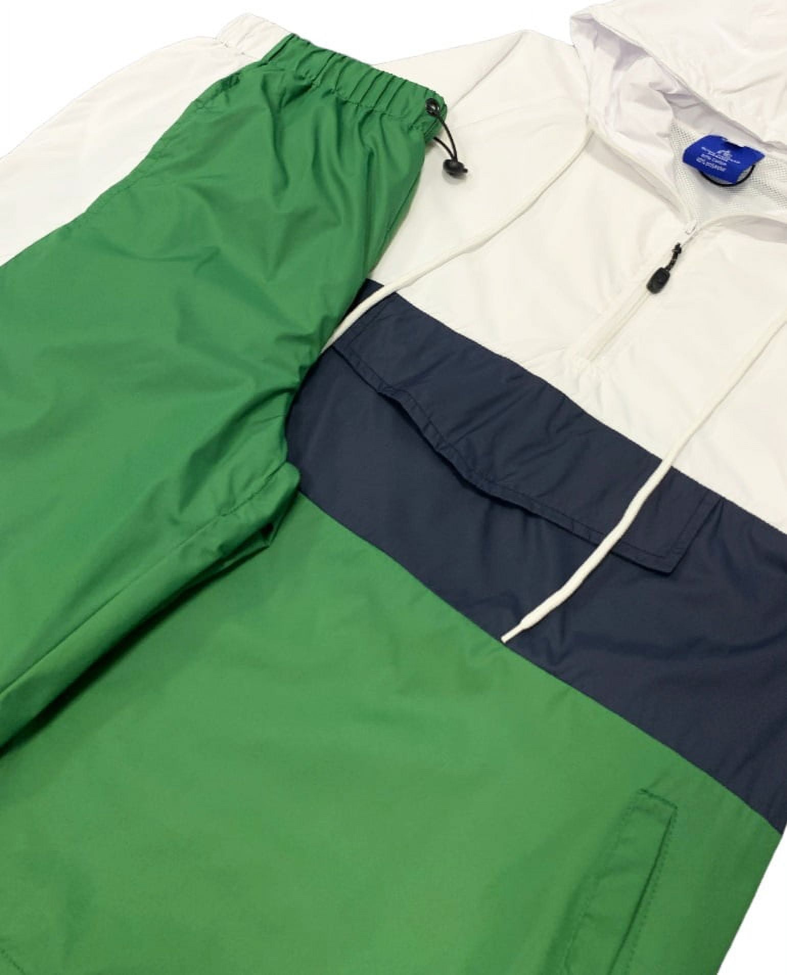 人気定番 Men's with Jacket Windbreaker Pullover Zip Half Suit 2-Piece Clothing