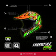 thumbnail image 2 of Casco Off-Road Freestyle Fire Verde/Naranja Acabado Brillante L, 2 of 9