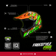 thumbnail image 2 of Casco Off-Road Freestyle Fire Verde/Naranja Acabado Brillante S, 2 of 8