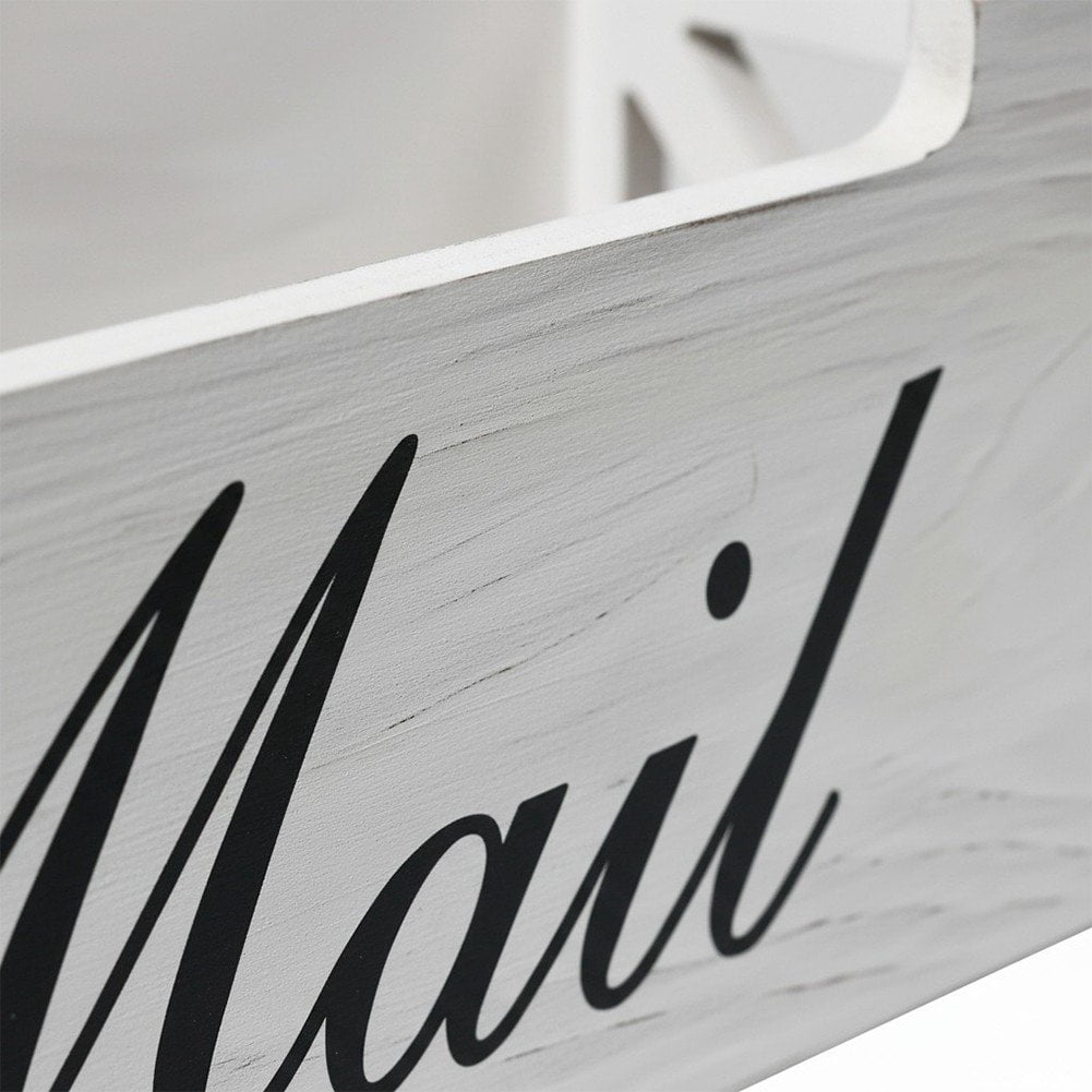 Modern Mail Holder For Desk, Wood Letter Organizer Sorter Envelope Organizer Bill Filling Rack Wood Mail Basket Magazine Holder For Home Office