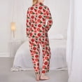 thumbnail image 6 of Wukai Tomatoes Print Women's Pajama Set - Soft Long Sleeve Sleepwear for Comfort and Style-Medium, 6 of 9