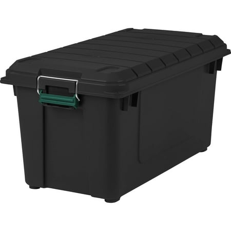 IRIS 82qt 4pk Remington Weather Tight Storage Tote Black