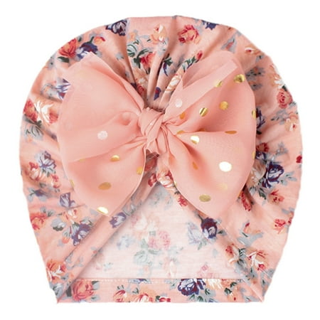 

Toddler Infant Baby Boys Girls Cap Beanie Floral Bowknot Elastics Turban Hat Baby Accessories For Newborn Kids Hat