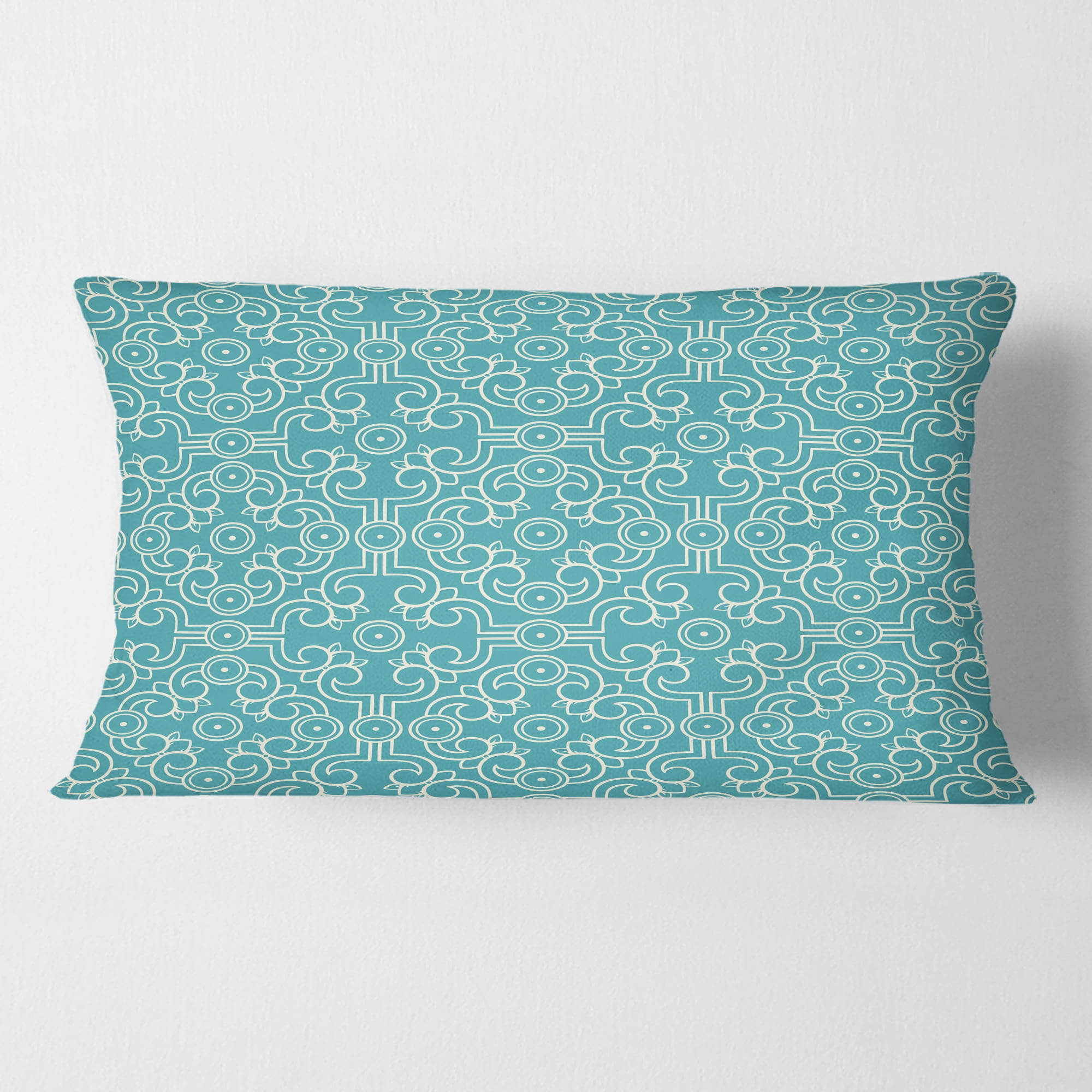 Designart Retro Abstract Pattern Design III' Mid-Century Modern Throw Pillow - 12x20