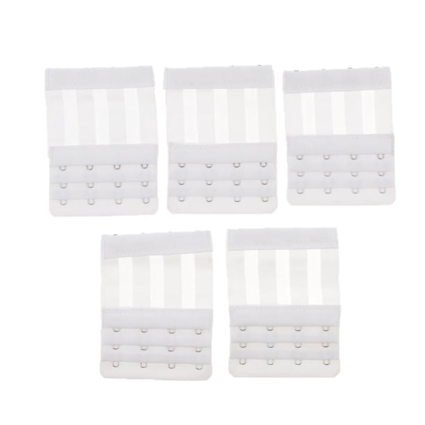 Extensor de sujetador elástico Sunnimix para Mujer 5 piezas 4 ganchos blanco
