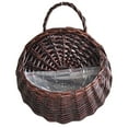 thumbnail image 2 of Dream Lifestyle Rattan Wicker Hanging Flower Pot, Half Round Rattan Railing Planter, Hanging Planter with Removable An integral handle ,Wall Storage Basket, 2 of 7