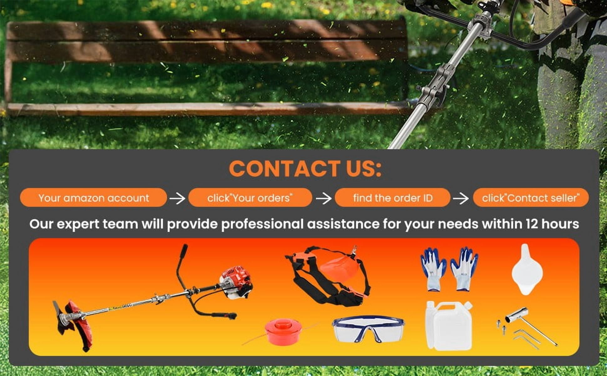 YNCE Weed Eater Gas Powe 52cc 2-Stroke Gas Crank, 2 in 1 Grass Trimmer, Multi-Functional Trimming Tool - String Trimmer, Brush Trimmer