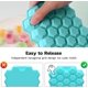 thumbnail image 3 of 2 silicone ice cube trays with lids, suitable for chilling drinks, sky blue and mint green., 3 of 4