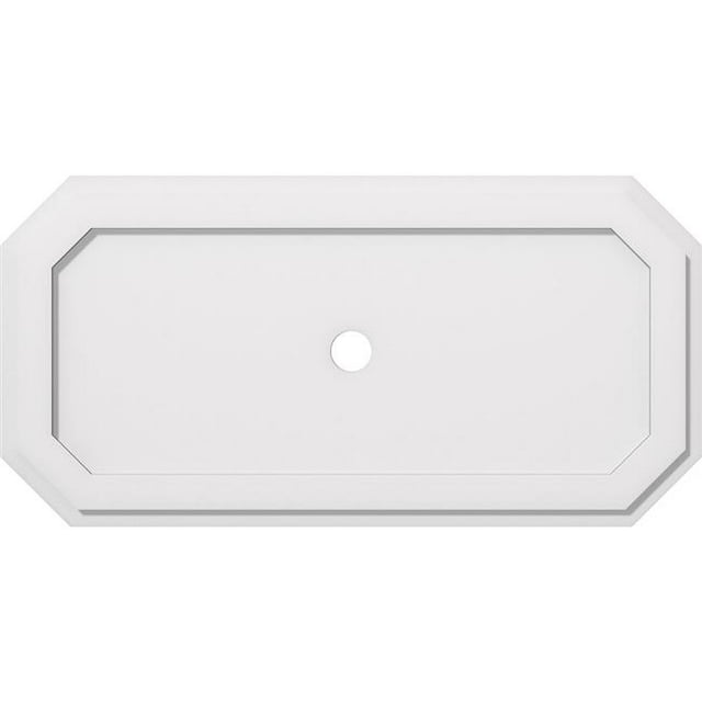 Ekena Millwork CMP34X17ED-02000 2 in. ID x 11.75 in. Rectangle Emerald Architectural Grade PVC Contemporary Ceiling Medallion