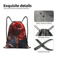 thumbnail image 4 of Disketp Artistic Dewdrop Rose Drawstring Backpack Drawstring Gym Bags Draw String Bags for Sports, Gym, Travel, Swimming, Beach-Small, 4 of 6