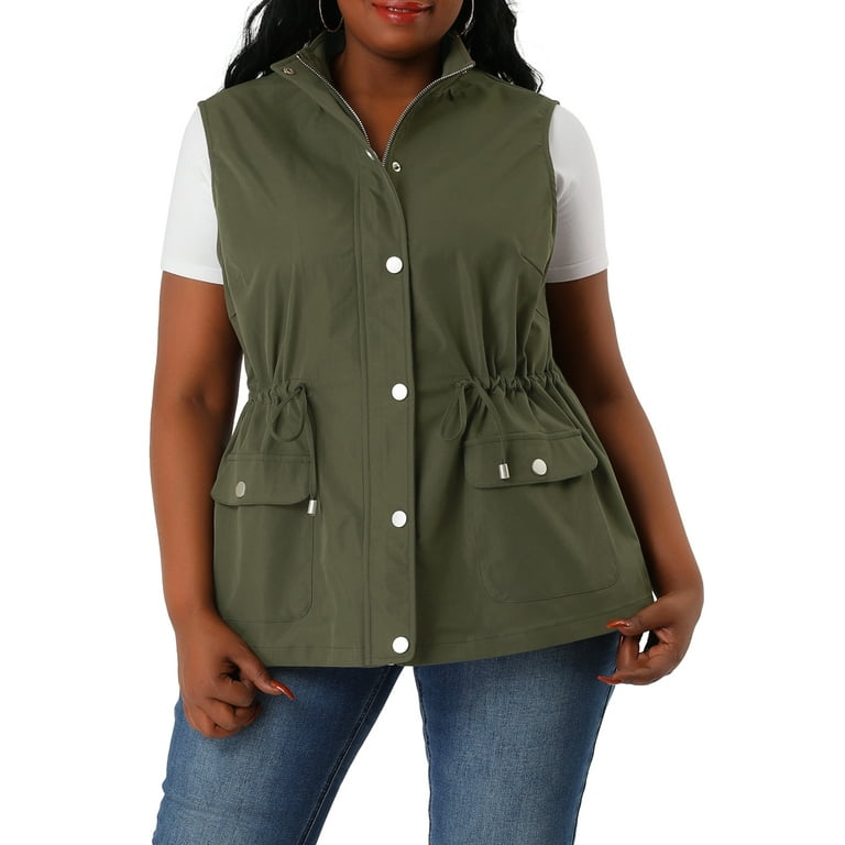 Agnes Orinda Women's Lightweight Plus Size Vest Jacket with Agnes Orinda Women's Lightweight Plus Size Vest Jacket with
