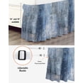 thumbnail image 3 of Blue Wrap Around Bed Skirts for California King Bed 18" Drop,Bed Skirt with Adjustable Elastic Belt Dust Ruffle Bed Valance Retro Oil Painting Modern Abstract Art Aesthetics Bed Frame Cover, 3 of 7