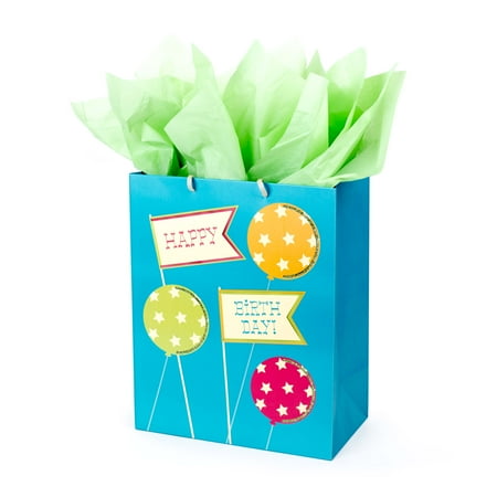 bag gift birthday happy birthdays hallmark tissue paper rainbow mod walmart