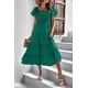 thumbnail image 5 of Vestido PRETTYGARDEN Verde Oscuro Midi con Mangas Abullonadas Talla S, 5 of 8