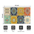 thumbnail image 5 of Bohemian Retro Floral Non-Slip Entryway Door Mat,Boho Indoor Decor Durable Low Plush Door Mat,Washable Welcome Rug for Patio Hallway Home Decor 20x32 Inches, 5 of 7