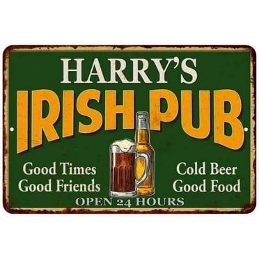 HARRY'S Irish Pub Beer Metal Sign Bar Decor 8x12 208120013073