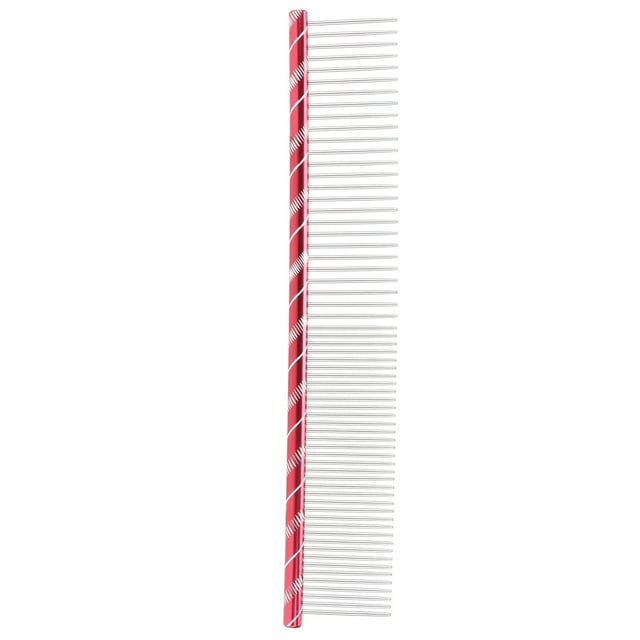 Peigne pour Chien, Deux Densités Différentes, Kit de Toilettage Maison avec Poignée Confortable pour Peigner les Cheveux en Rouge