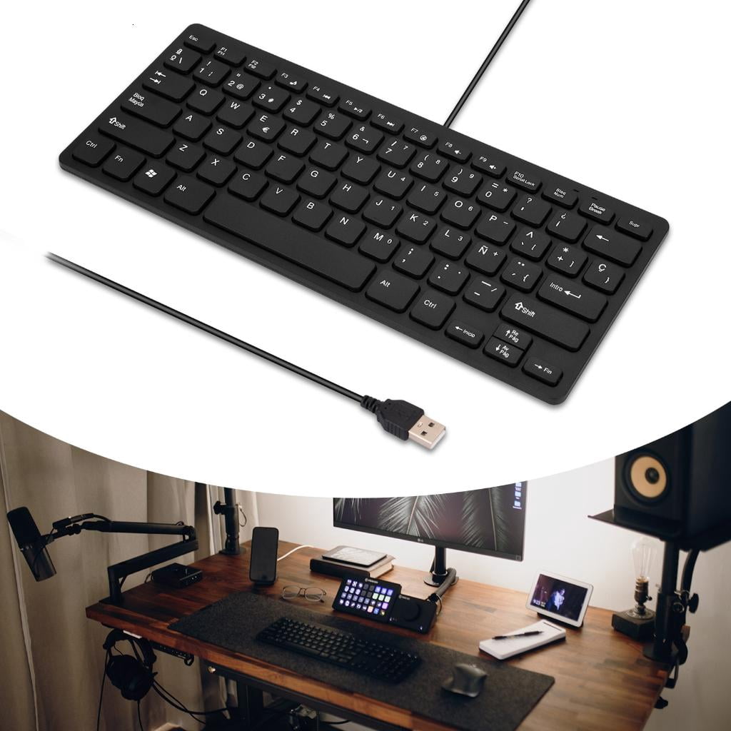 USB Cord Computer Keyboards, Spanish Keyboards, Ergonomic Mechanical Keyboards for Home