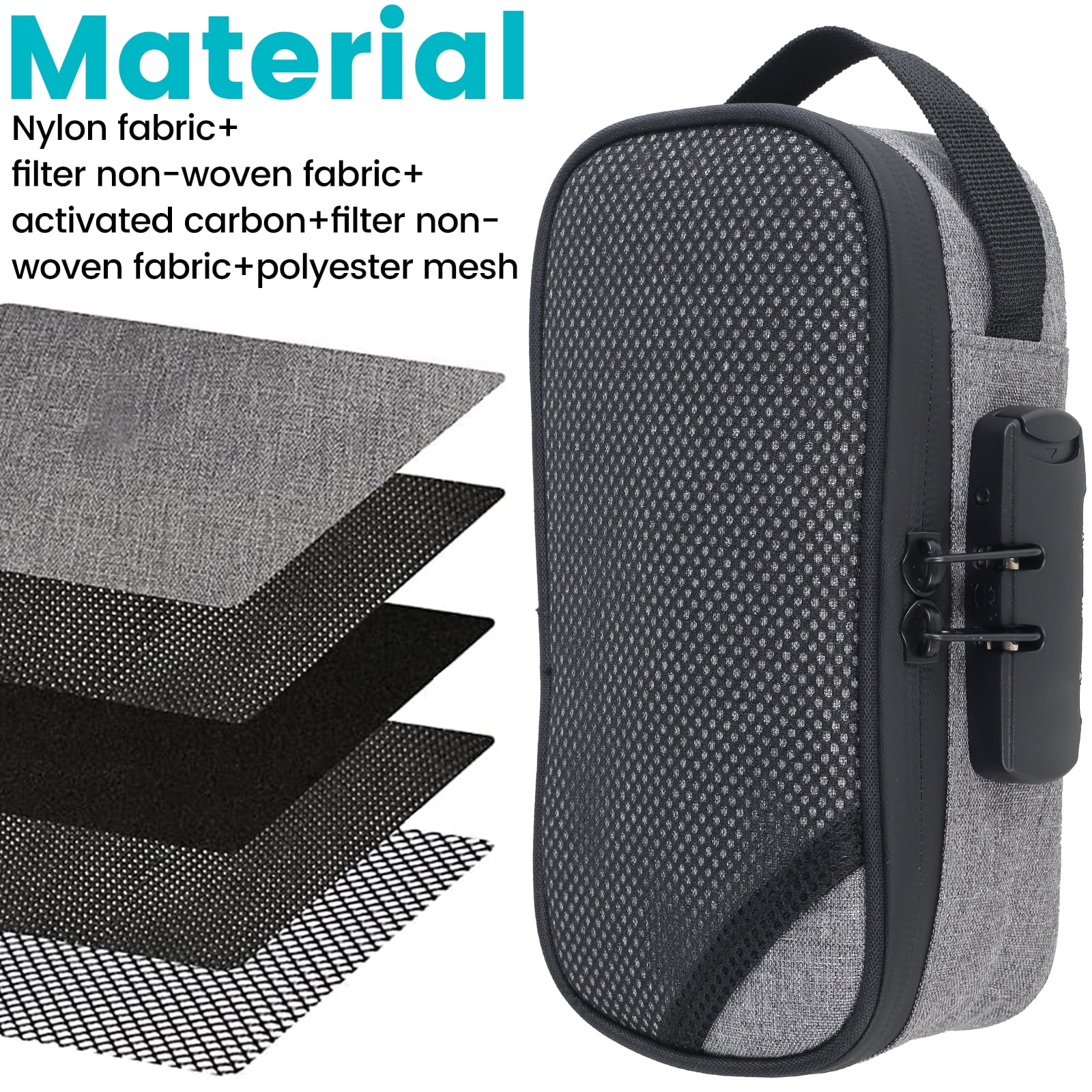 Sidekick Smell Proof Case Fresh Keeping Smell Proof Bag Safe Odor Proof Case Containers Sturdy Smell Proof Bag with Lock Portable Odor Proof Storage Bag for Traveling