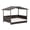 White, variant on Wicker Dog House Outdoor Indoor, Weatherproof Rattan Dog Bed with Cushion - Brown & White, 38.5" x 27" x 28.5", Up to 165 lbs