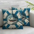 thumbnail image 3 of Orinice Shark Life Buoy Printed   Pillow Shams Basic Style Washed Pillow Case Pillowcases Set   22x22in, 3 of 5