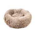 thumbnail image 3 of Soft Round Pet Bed for Cats & Small Dogs, 50cm, Plush, Beige - Queta Cozy Animal Bed, 3 of 5
